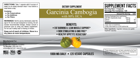 Garcina Cambogia 1000 mg 120 caps