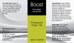 Argan Boost Organic Hair Oil Blend 1 oz.