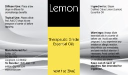 Lemon Essential Oil 30ml