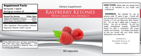 Raspberry Ketones With Green Tea Extract 175 mg 60 caps