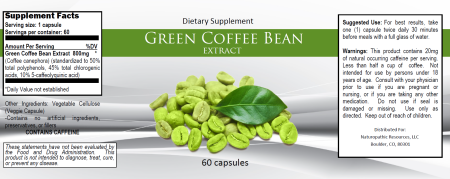 Green Coffee Bean Extract 800 mg 60 caps