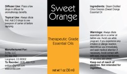 Orange, Sweet Essential Oil 30ml
