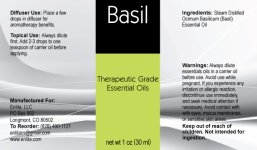 Basil Essential Oil 30ml