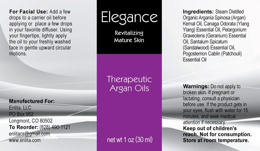 Argan Elegance Organic Facial Oil Blend 1 oz